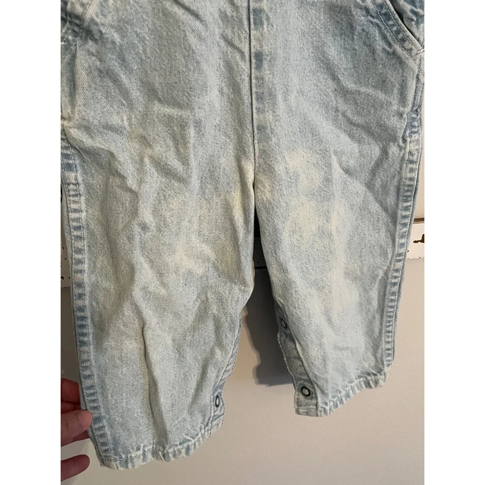 Vintage OshKosh B'Gosh Vestbak Overalls Baby Size‎ 24M Made in USA Denim Bib 90s